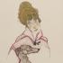 Egon Schiele, Edith Schiele mit Windhund, 1915 © Privatbesitz