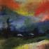Karl Stark, Landschaft mit zwei Hütten und rotem Himmel, 1970 © Leopold Museum, Wien, Inv. 2983; VBK, Wien 2010
