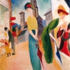 AUGUST MACKE, TWO WOMEN IN FRONT OF A HAT SHOP, 1913 © Courtesy Heidi Horten Collection