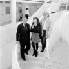 Reinhold Würth with Jeanne-Claude and Christo in the wrapped administration building of Künzelsau-Gaisbach, 1995 © Photo: Roland Bauer