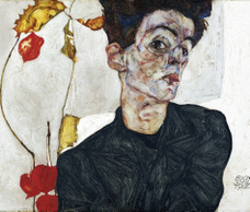 Egon Schiele, Selbstporträt mit Lampionfrüchten, 1912 © Leopold Museum, Inv. 454 Egon Schiele, Selbstporträt mit Lampionfrüchten, 1912 © Leopold Museum, Inv. 454