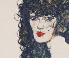 Egon Schiele, Bildnis einer Frau mit schwarzem Haar, 1914 © Privatbesitz
