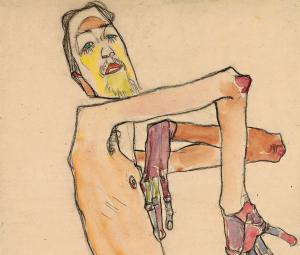 Egon Schiele, Erwin Dominik Osen, Nude with Crossed Arms, 1910 © Leopold Museum, Vienna, Photo: Leopold Museum, Vienna/Manfred Thumberger
