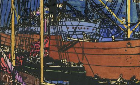RUDOLF KALVACH, Deck. »Triester Hafenleben« 4, 1907/08 © Privatbesitz RUDOLF KALVACH, Deck. »Triester Hafenleben« 4, 1907/08 © Privatbesitz