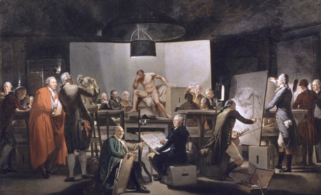 Martin Ferdinand Quadal, Der Aktsaal der Wiener Akademie im St.-Anna-Gebäude, 1787 © Gemäldegalerie der Akademie der bildenden Künste Wien