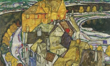 Egon Schiele, Crescent of Houses ll ("Island Town") © Leopold Museum, Vienna, Inv. 456