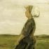 Max Liebermann, Studie zur Hauptfigur des Bildes „Netzflickerinnen", 1886 © Leopold Museum, Wien, Inv. 2020