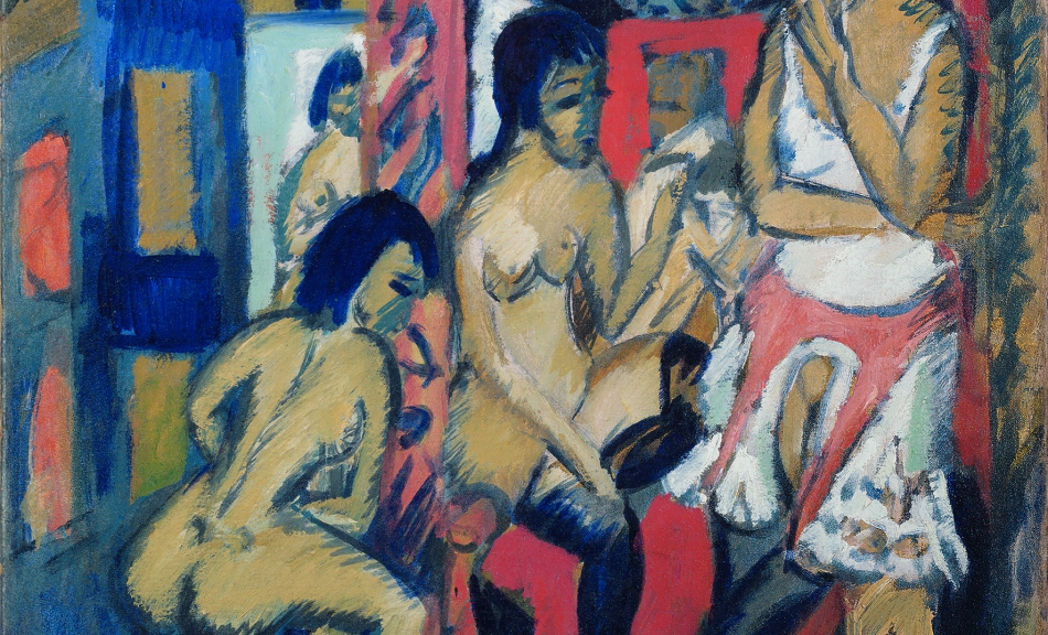 ERNST LUDWIG KIRCHNER, Nudes in the Studio | 1912 © Leopold Museum, Vienna, Photo: Leopold Museum, Vienna/Manfred Thumberger © Herbert Boeckl-Nachlass, Wien