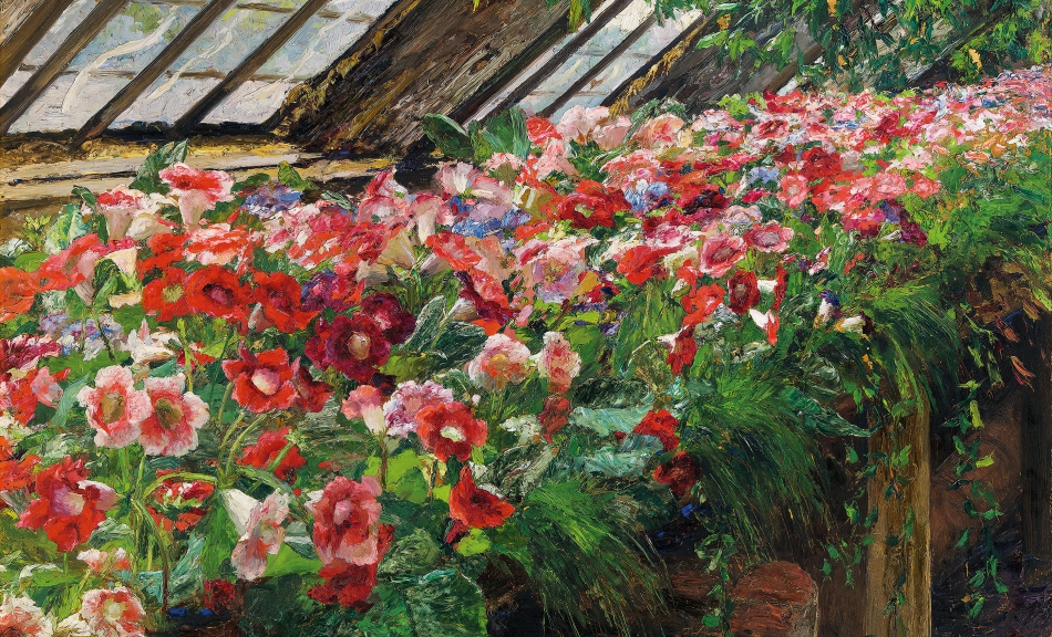 OLGA WISINGER-FLORIAN, Gloxinias in the Greenhouse of Grafenegg Castle, 1905 © Private collection Photo: Auktionshaus im Kinsky, Vienna