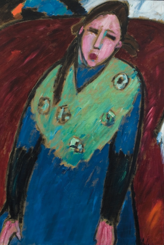 Image result for Jawlensky Girl with Green Stole (1909)