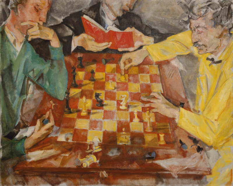 The Chess Game, Sofonisba Anguissola, on canvas, poster, wallpaper