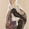 Egon Schiele, Mädchen mit übereinandergeschlagenen Beinen, 1911 © Leopold Museum, Wien, Inv. 2342