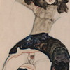 Egon Schiele, Schwarzhaariges Mädchen mit hochgeschlagenem Rock, 1911 © Leopold Museum, Wien, Inv. 2307