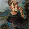 OSKAR KOKOSCHKA, Selbstbildnis, eine Hand ans Gesicht gelegt, 1918/19 © Fondation Oskar Kokoschka/Bildrecht Wien, 2021