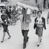 WERNER WELZ, Oskar Kokoschka entering Hohensalzburg Castle during the opening of the International Summer Academy, to the right the art dealer Friedrich Welz © Universität für angewandte Kunst Wien / University of Applied Arts Vienna, Oskar Kokoschka-Zentrum © Welz, Salzburg