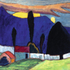 Gabriele Münter, Landschaft mit weißer Mauer, 1910 © Courtesy of Osthaus Museum Hagen & Institut für Kulturaustausch, Tübingen|© Bildrecht 2015