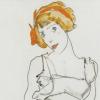 Egon Schiele | Frau in Unterwäsche und Strümpfen (Wally Neuzil) | 1913 © Vermittlung Christie‘s