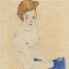 Egon Schiele, Sitting young woman, half nude with blue skirt, 1911 © Sammlung Gemeentemuseum Den Haag, Phot: Collection Gemeentemuseum Den Haag