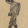 Egon Schiele, Stehender Männerakt | 1910 © Leopold Privatsammlung