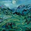 OSKAR KOKOSCHKA, Tre Croci – Dolomitenlandschaft, 1913 © Leopold Museum, Wien Foto: Leopold Museum, Wien/Manfred Thumberger © Fondation Oskar Kokoschka/Bildrecht Wien, 2019