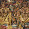 EGON SCHIELE, Hockendes Männerpaar (Doppelselbstbildnis) | 1918 (unvollendet) © Privatsammlung, Courtesy Richard Nagy Ltd., London