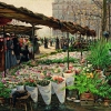 THEODOR VON HÖRMANN, Blumenmarkt an der Madeleine IV, 1889 © Leopold Museum, Wien, Inv. 511