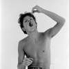 Jan Fabre, Tea-hangover (1980) Black & white photo print, 25 × 16 cm © Angelos bvba Photo: Marc Gubbels
