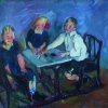 Anton Kolig, Children Playing Dominoes, 1912, Muzeum Novojičínska, Photo: Radek Pólach © © Bildrecht, Vienna, 2017