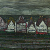 Egon Schiele, "Die Häuser am Meer" (auch "Häuser am Meer" oder "Häuserreihe"), 1914 © Leopold Museum, Wien