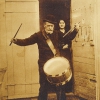 Gertrud Dübi-Müller, Ferdinand Hodler playing the drums in front of his studio door, in the background Letizia Raviola © Archives Jura Brüschweiler, Geneva (c) Fotostiftung Schweiz, Winterthur