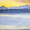 Ferdinand Hodler, Genfersee mit Mont-Blanc bei Sonnenaufgang, 1918 © Kunstmuseum Solothurn, Dübi-Müller-Stiftung, 1980 Foto: SIK-ISEA, Zürich/Philipp Hitz