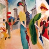 AUGUST MACKE, ZWEI FRAUEN VOR DEM HUTLADEN, 1913 © Courtesy Heidi Horten Collection