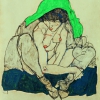 Egon Schiele, Kauernde mit grünem Kopftuch, 1914 © Leopold Museum, Wien | Foto: Leopold Museum, Wien/Manfred Thumberger