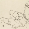 Egon Schiele, Sich aufstützende Frau in Unterwäsche, 1917 © Leopold Museum, Wien | Foto: Leopold Museum, Wien/Manfred Thumberger