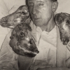 ATELIER D’ORA | Marquis de Cuevas with skinned sheep heads | c. 1954 © Museum für Kunst und Gewerbe Hamburg | Photo: Nachlass Madame d’Ora, Museum für Kunst und Gewerbe Hamburg