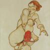 EGON SCHIELE | Mädchenakt mit hochgezogenem rechten Bein | 1915 © Leopold Museum, Wien | Foto: Leopold Museum, Wien/Manfred Thumberger