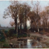 ROBERT RUSS, Studie zum Gemälde „Vorfrühling in der Penzinger Au“, 1887 © Leopold Museum, Wien | Vienna/Manfred Thumberger