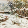 OLGA WISINGER-FLORIAN, Oktoberschnee (Motiv aus dem Schlossgarten Hartenstein), 1905 © Privatsammlung Foto: Leopold Museum, Wien/Manfred Thumberger