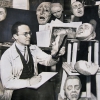 Fotoatelier A. Frankl, Berlin, Emil Pirchan mit Masken im Berliner Atelier, 1923 © Sammlung Steffan/Pabst, Zürich, Foto: Sammlung Steffan/Pabst, Zürich © Nachlass Emil Pirchan, Sammlung Steffan/Pabst, Zürich