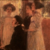 Gustav Klimt, Schubert am Klavier.  Entwurf für den Musiksalon im Palais Dumba, 1896 © Privatsammlung/Dauerleihgabe im Leopold Museum, Wien, Foto: Leopold Museum, Wien/Manfred Thumberger