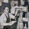 Anonymer Fotograf, Emil Pirchan mit Masken im Atelier, Berlin, um 1928 © Foto: Sammlung Steffan/Pabst, Zürich © Nachlass Emil Pirchan, Sammlung Steffan/Pabst, Zürich