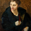 Josef Dobrowsky, Dame im Pelz (Gattin des Künstlers), 1922 © Leopold Museum, Wien Foto: Leopold Museum, Wien/Manfred Thumberger © Bildrecht Wien, 2021