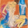 Ernst Ludwig Kirchner, Seated Woman in front of a Stove (Erna), 1913 © Private Collection, Photo: Leopold Museum, Vienna/Manfred Thumberger