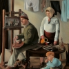 GRETA FREIST, La famille d’un peintre [Die Familie eines Malers], 1938 © Sammlung Oesterreichische Nationalbank, Foto: Graphisches Atelier Neumann