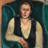 ANTON FAISTAUER, Blue Portrait in Blue Armchair, 1919 © Leopold Museum, Wien, Foto: Dorotheum Wien