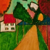 GABRIELE MÜNTER, Gerade Straße, 1910 © Kunstmuseum Ravensburg, Leihgabe Peter und Gudrun Selinka-Stiftung, Foto: Wynrich Zlomke © Bildrecht, Wien 2022