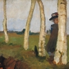 PAULA MODERSOHN-BECKER, Girl with Hat between Birch Trunks, c. 1902 © Würth Collection | Photo: Volker Naumann, Schönaich