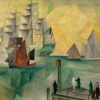 LYONEL FEININGER, Landing Stage, 1912 © Photo: Photo Schmelz – Jakob Jägli © Bildrecht, Wien 2023