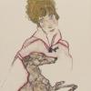 Egon Schiele, Edith Schiele with Greyhound © Privatbesitz