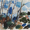 Gustav Hessing, Landschaft mit Bäumen, 1959 © Leopold Museum, Wien, Inv. 2800